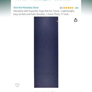Manduka eKO Superlite Travel Yoga Mat - dark midnight blue color